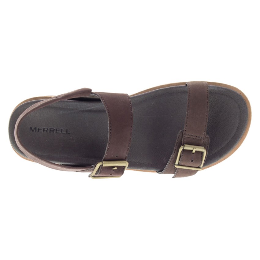 Sandales Merrell Juno Buckle Backstrap Marron Foncé Femme | R.I.ABNU